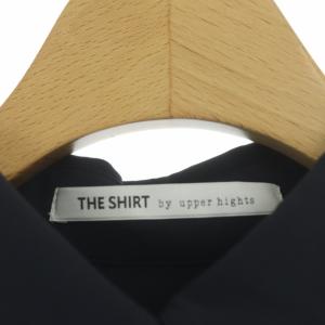 upper hights THE SHIRT 長袖シャツ ブラウス 胸ポケット ロゴボタン 1 紺 ネイビー