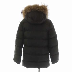 MONCLER VALENTINE ダウンジャケット アウター フード付き ナイロン ファー付き 0 ダークブラウン