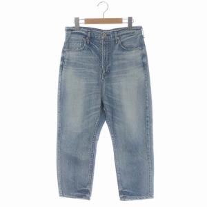 upper hights RASCAL デニムパンツ ジーンズ テーパード アンクル丈 ダメージ加工 23 ブルー