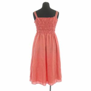 René リネン キャミワンピース フレア ロング 32 オレンジ