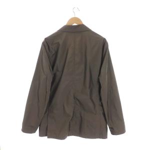 Ermenegildo Zegna ナイロン テーラードジャケット 3B ミドル丈 52 ダークカーキ