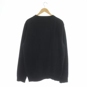 HERMES スウェット プルオーバー ステッチ 裏起毛 クルーネック XXL ブラック