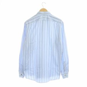 HERMES シャツ ストライプ 16 41 ボルドー ライトブルー