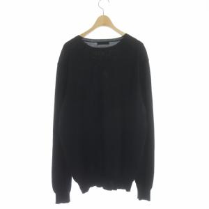 PRADA 2017 ウール ニット プルオーバー セーター 長袖 54 ブラック