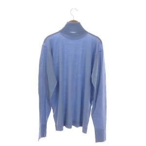 JOHN SMEDLEY メリノウール タートルネック ニット プルオーバー 長袖 L ライトブルー