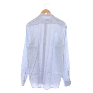 Ermenegildo Zegna シャツ ストライプ 長袖 L ブルー ピンク