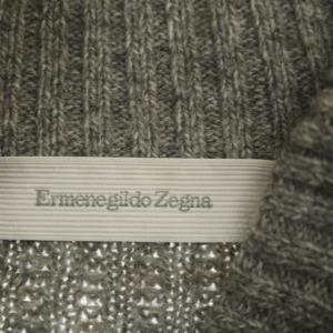 Ermenegildo Zegna ヤク ウール ハーフボタン ニット プルオーバー セーター 長袖 3XL グレー