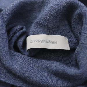 Ermenegildo Zegna ニット セーター ウール タートルネック 長袖 ブルー
