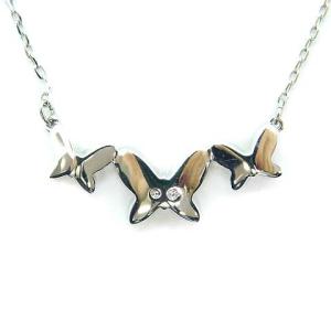 SWAROVSKI ネックレス バタフライモチーフ 蝶々 シルバー色