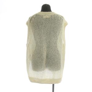 unfil PAPER MERINO RIBBED ノースリーブトップス ベスト ニット プルオーバー 1 アイボリー