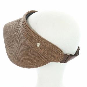 HELEN KAMINSKI 帽子 サンバイザー ラフィア 茶色 ブラウン