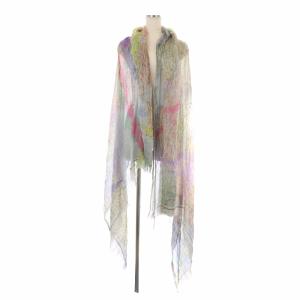 Faliero Sarti ストール 地図柄 EUROPE シルク混 マルチカラー