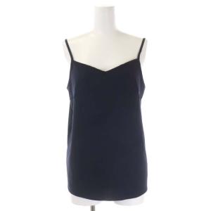 ANAYI 21SS シアー ジョーゼット シャーリングブラウス プルオーバー 長袖 38 ダークネイビー