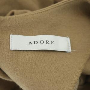 ADORE プレミアムスムースビッグスリーブカットソー 長袖 ウール 38 ブラウン