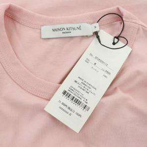 Maison Kitsuné カフェキツネ クラシック フォックスロゴTシャツ 半袖 刺しゅう プリント M ピンク