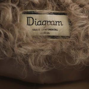 Diagram GRACE CONTINENTAL ラムファー ベスト 前開き ミドル丈 切替 フォックファー 36 ライトブラウン
