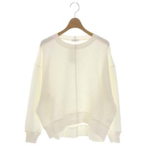 クルーネックプルオーバーカットソー Tシャツ 長袖 F ホワイト