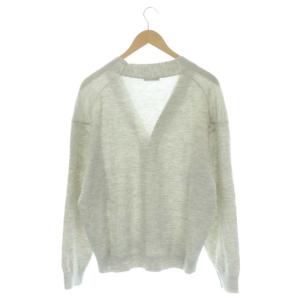 ATON WOOL WASHI OVERSIZED CARDIGAN ウール和紙 オーバーサイズ ニットカーディガン Vネック 長袖