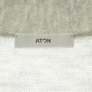 ATON WOOL WASHI OVERSIZED CARDIGAN ウール和紙 オーバーサイズ ニットカーディガン Vネック 長袖