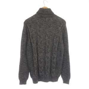 junhashimoto K02 CABLE TURTLE ニット セーター プルオーバー 長袖 ウール 2 チャコールグレー