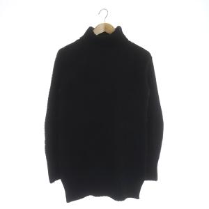DOUBLEFACE KNIT JERSEY セーター 長袖 タートルネック 切替 3 ブラック