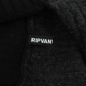 RIPVANWINKLE DOUBLEFACE KNIT JERSEY セーター 長袖 タートルネック 切替 3 ブラック