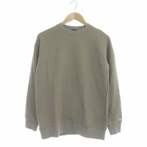 クルーネックトップス スウェット トレーナー プルオーバー 長袖 3 グレージュ