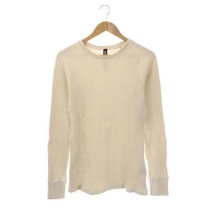 WAFFLE L/S ヴィンテージ度詰めワッフルロンT カットソー 長袖 クルーネック 3 ホワイト RAW-028