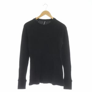 WAFFLE L/S ヴィンテージ度詰めワッフル カットソー クルーネック チャコールグレー