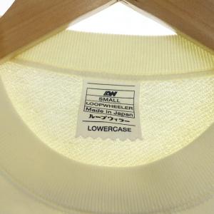 LOOPWHEELER ×LOWERCASE クルーネックスウェットトップス トレーナー 長袖 S アイボリー