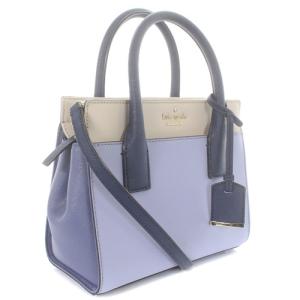 kate spade new york バッグ ハンドバッグ ショルダーバッグ 2way レザー バイカラー 青 ブルー