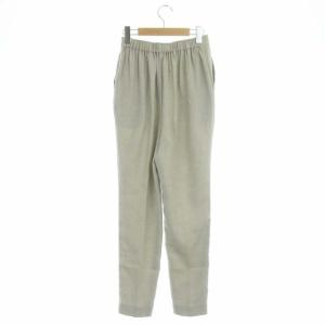 ENFOLD 21SS ゴムジョッパーズパンツ リネンライク テーパード タック 38 ライトベージュ