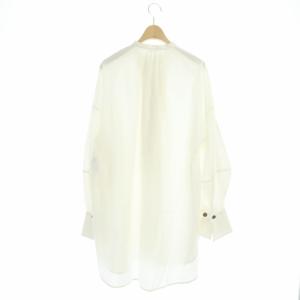 ENFOLD 21AW SOMELOS ツイルオーバーロングブラウス 38 オフホワイト