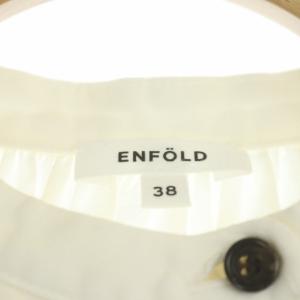 ENFOLD 21AW SOMELOS ツイルオーバーロングブラウス 38 オフホワイト