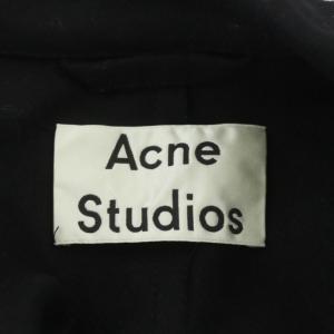 Acne Studios チェスターコート ロング アウター ウール ダブル ベルトリボン 34 ブラック