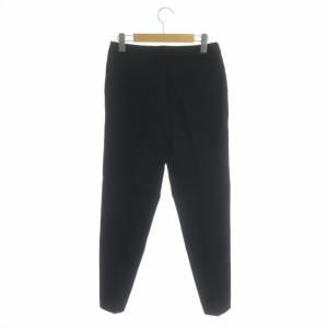 EPOCA ウールドライカルゼテーパードパンツ クロップド 40 ブラック