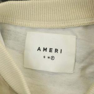 Ameri VINTAGE LOUISE ART TEETシャツ カットソー 総柄 チュール 半袖 F グレージュ マルチカラー