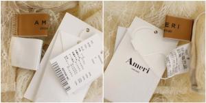 Ameri VINTAGE UNERESSED FAIRY LACE BLOUSE シャツ シアー 長袖 バックボタン ベージュ