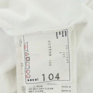 sacai 20SS FUNKADELIC Tシャツ カットソー 半袖 プリント 2 ホワイト マルチカラー 20-0104S