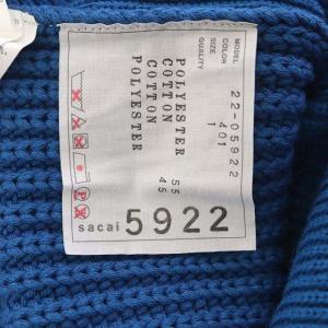 sacai 22SS Knit Turtleneckサイドスリット プルオーバー 1 ターコイズ
