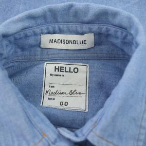 MADISONBLUE MADAME コットンシャツ 長袖 シャンブレー XS ブルー