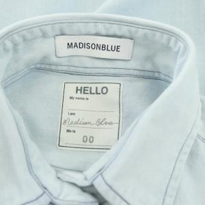 MADISONBLUE MADAME コットン シャツ シャンブレー 長袖 XS ライトブルー