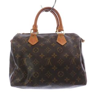 LOUIS VUITTON M41528 モノグラム スピーディ25 ミニボストンバッグ 茶