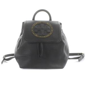 レザー リュック バッグ ロゴ ブラック