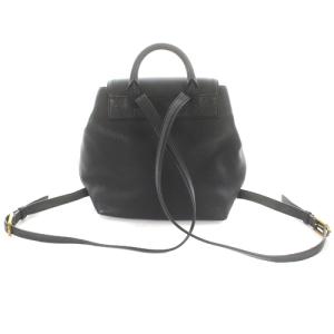 TORY BURCH レザー リュック バッグ ロゴ ブラック