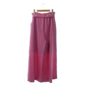 Diagram GRACE CONTINENTAL トリアセワイドタックパンツ ベルト付き 36 ピンク