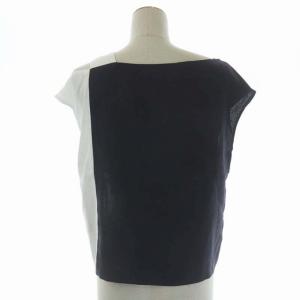 GRACE CONTINENTAL 20SS イレギュラーネックトップトップス ブラウス プルオーバー アシンメトリー 36 紺