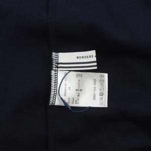 BORDERS at BALCONY 22SS POPUP 限定Tシャツ カットソー 半袖 フリル ボーダー 切替 38 ネイビー