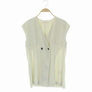 21SS Vネックジレ ベスト スリット 前開き 36 ミントグリーン