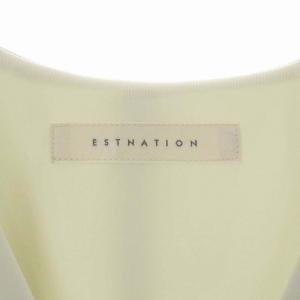ESTNATION 21SS Vネックジレ ベスト スリット 前開き 36 ミントグリーン
